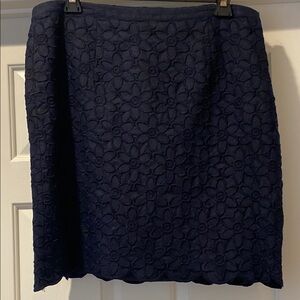 Elegant Navy Floral Lace Skirt